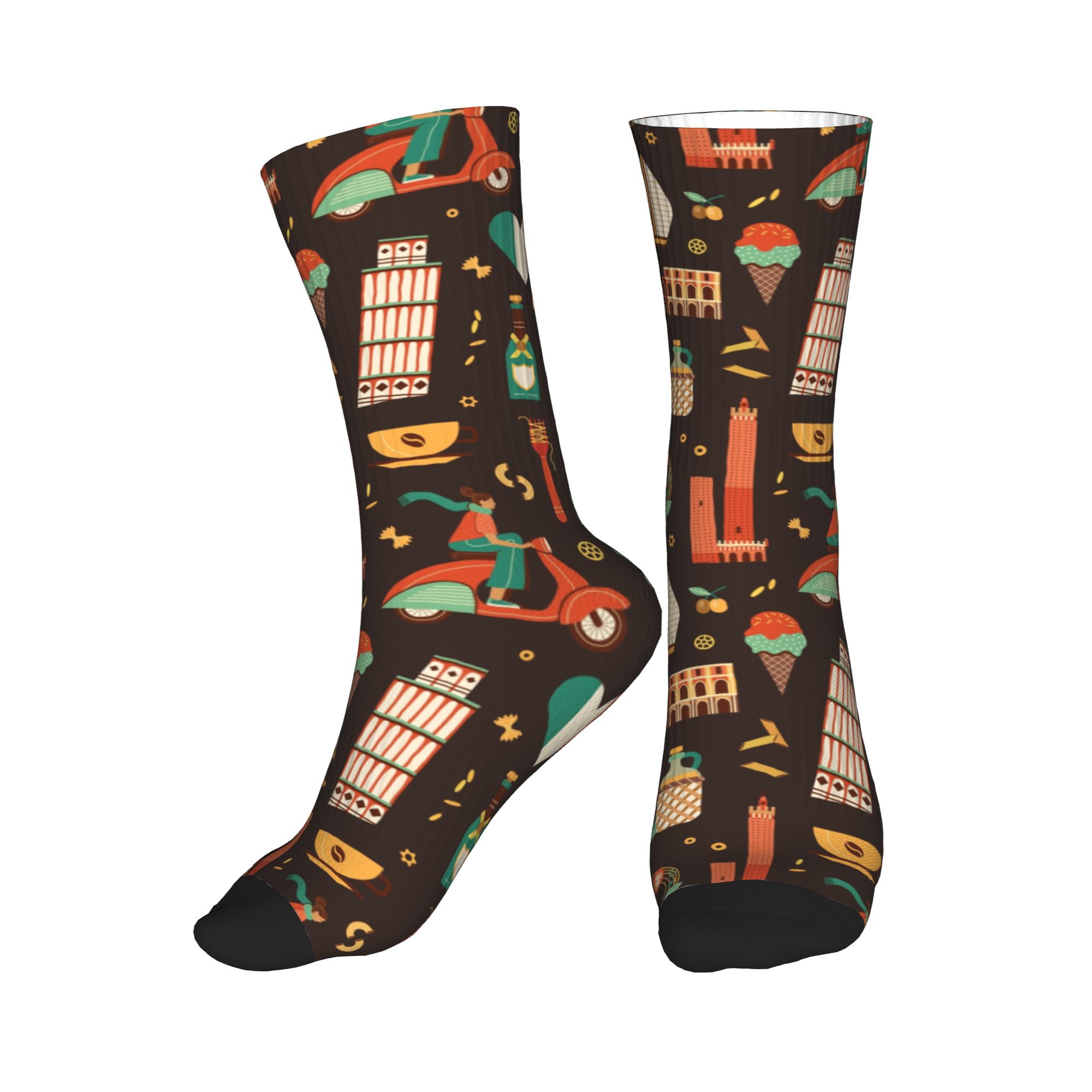 Dress Sock Men - Носки с итальянской символикой и едой,