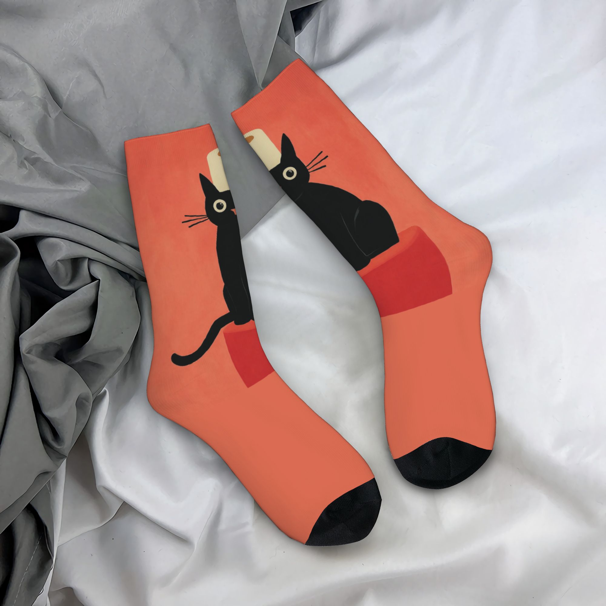Dress Sock Men - Носки унисекс с изображением черного кота