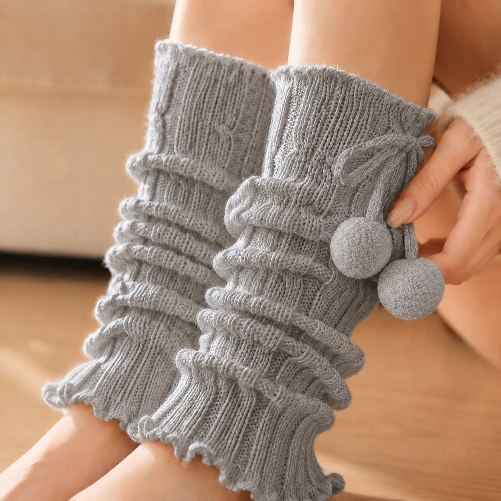 Вязаные гетры с рюшами по края – обзор и цена Boot Sock Slouchy